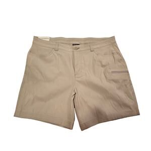 EDDIE BAUER Women's Light Khaki Rainier Hiking Shorts Size 14